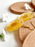 Yellow Daisy Bloom Resin Earrings Yellow Daisy Bloom Resin Earrings