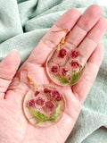 Fuchsia Mini Bloom Resin Earrings Fuchsia Mini Bloom Resin Earrings