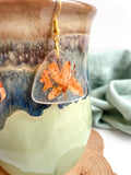 Autumn Orange Triangle Resin Earrings Autumn Orange Triangle Resin Earrings