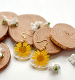 Yellow Daisy Bloom Resin Earrings Yellow Daisy Bloom Resin Earrings