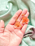 Autumn Orange Triangle Resin Earrings Autumn Orange Triangle Resin Earrings