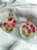 Fuchsia Mini Bloom Resin Earrings Fuchsia Mini Bloom Resin Earrings