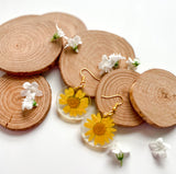 Yellow Daisy Bloom Resin Earrings Yellow Daisy Bloom Resin Earrings