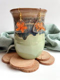 Autumn Orange Triangle Resin Earrings Autumn Orange Triangle Resin Earrings