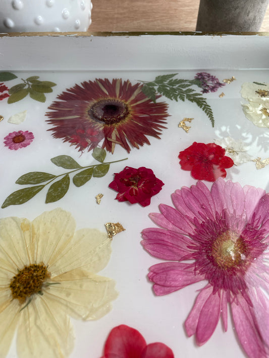 Red Flower Serving Tray