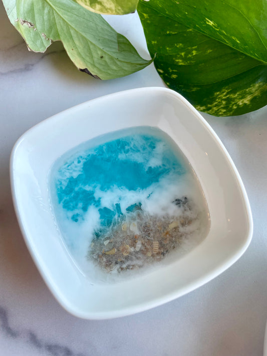 Coastal Keepsake Ceramic Trinket-Ring Dish