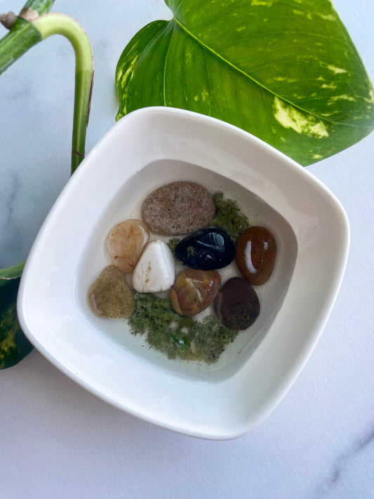 River Stone Ceramic Trinket-Ring Dish