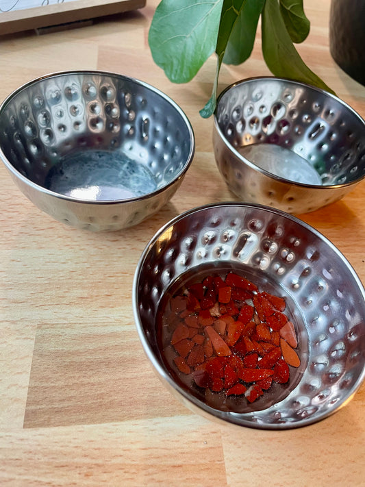 Red Jasper Metal Trinket-Ring Dish