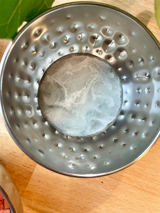 White Marble Metal Trinket-Ring Dish