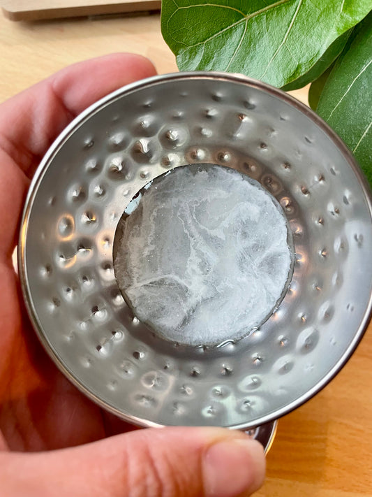 White Marble Metal Trinket-Ring Dish