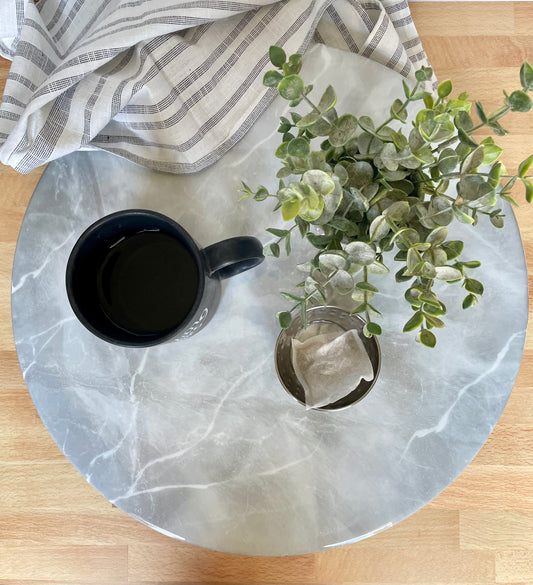 Gray Marble Lazy Susan - 18" Round