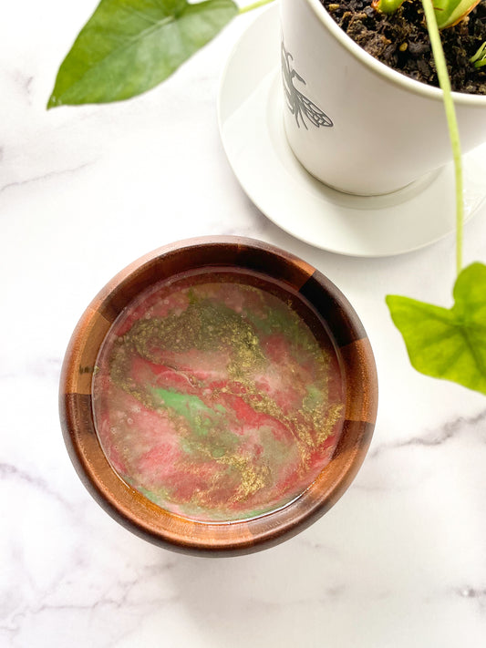 Pink Color Bloom Trinket-Ring Dish