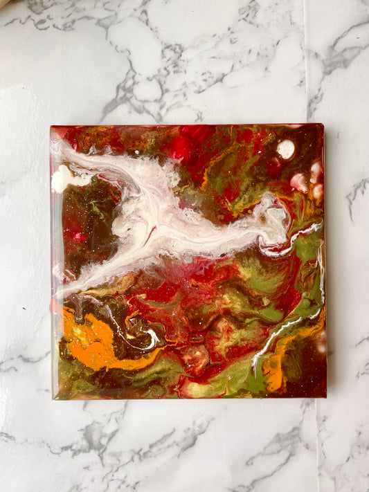 Red and Green Collide- Coasters 4x