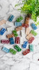 Multicolored Glitter Dominoes- double 6 Multicolored Glitter Dominoes- double 6