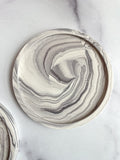 Gray Marble Stone Coasters – Set of 2