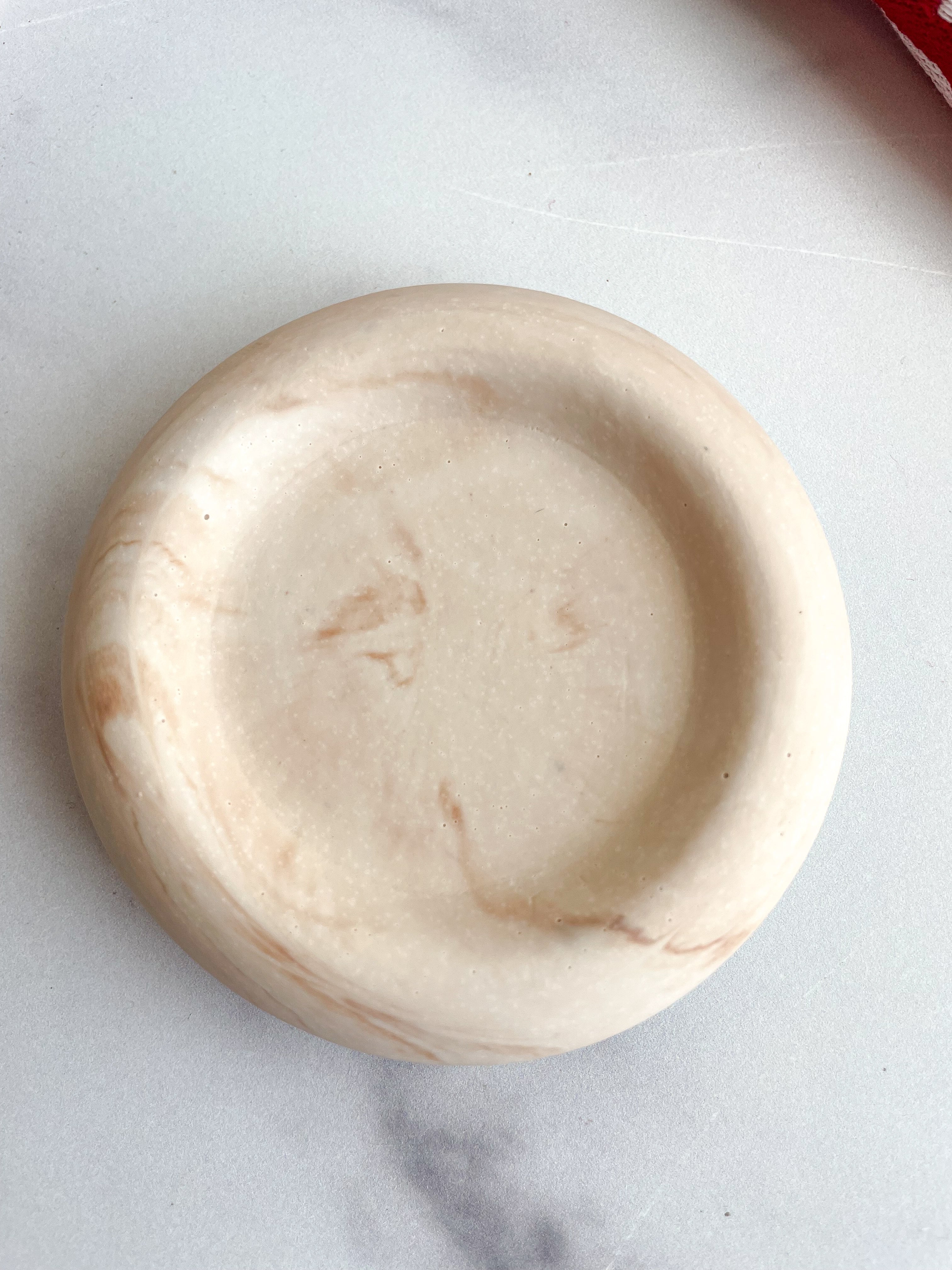 Coffee Marble Stone Ring Dish