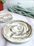 Green Marble Stone Coasters – Set of 2