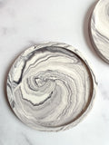 Gray Marble Stone Coasters – Set of 2