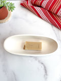 Natural White Stone Candle Vessel