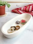 Natural White Stone Candle Vessel
