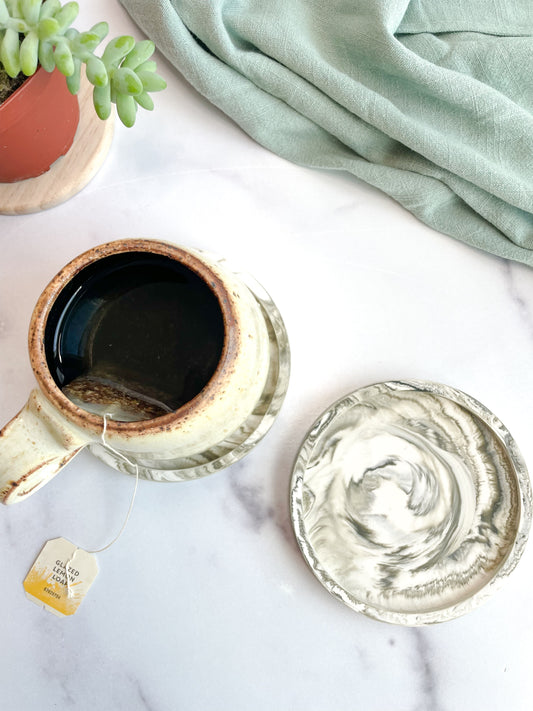 Green Marble Stone Coasters – Set of 2