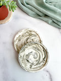 Green Marble Stone Coasters – Set of 2