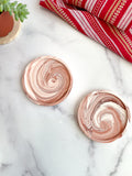 Terracotta Marble Stone Coasters – Set of 2