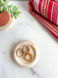 Coffee Marble Stone Ring Dish