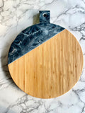 Midnight Galaxy Black Marble Charcuterie Cheese Board