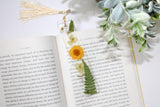 Pressed Flower Resin Bookmark with Tassel – Handmade Clear Bookmark in Blue, Red, Yellow, or Black & White | Nature-Inspired Gift for Readers