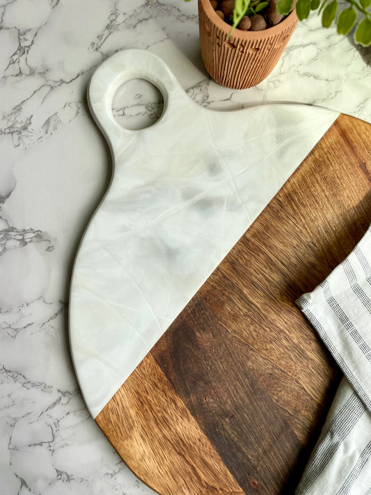 White Marble Charcuterie-Cutting Board