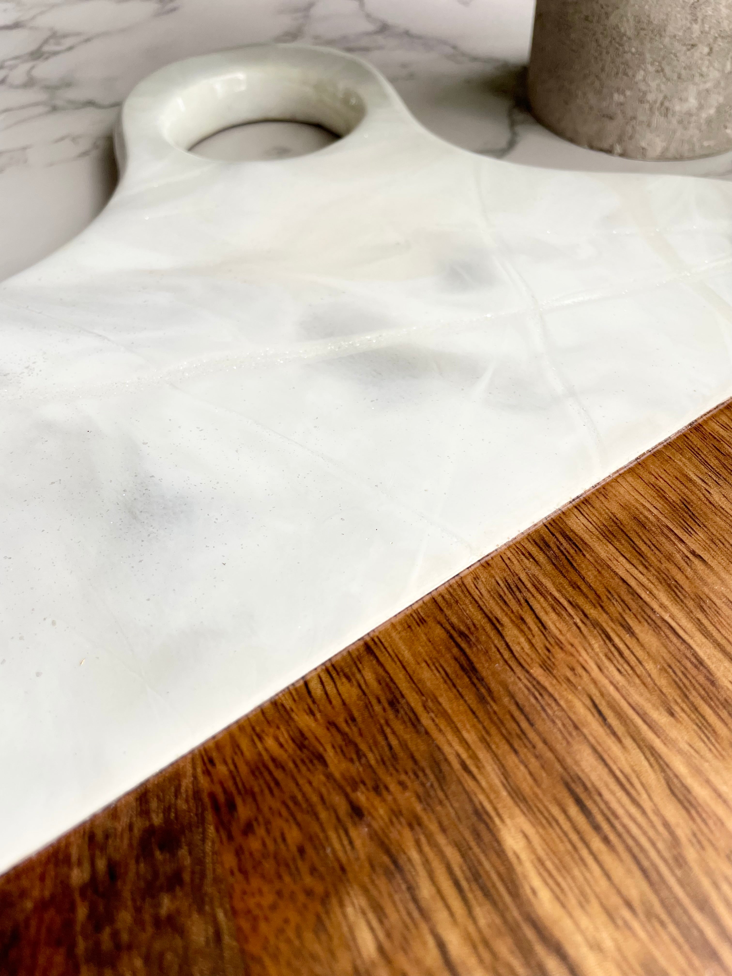 White Marble Charcuterie-Cutting Board