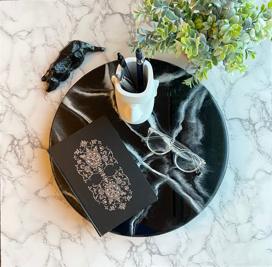 Black Soapstone Marble Lazy Susan