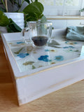 Blue Flower Serving Tray