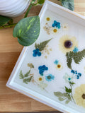 Blue Flower Serving Tray