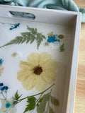 Blue Flower Serving Tray