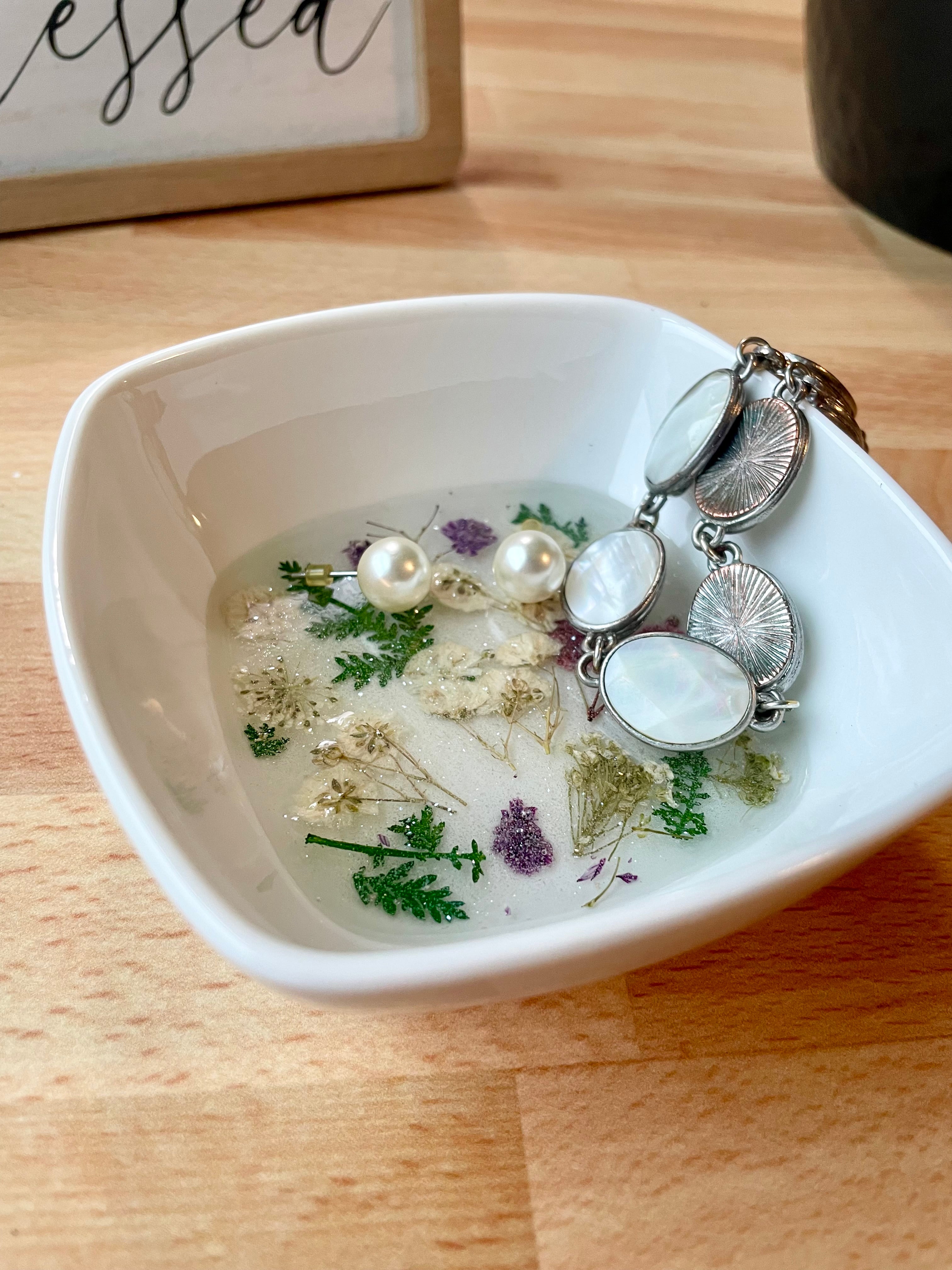 Floral Ring Trinket Dish
