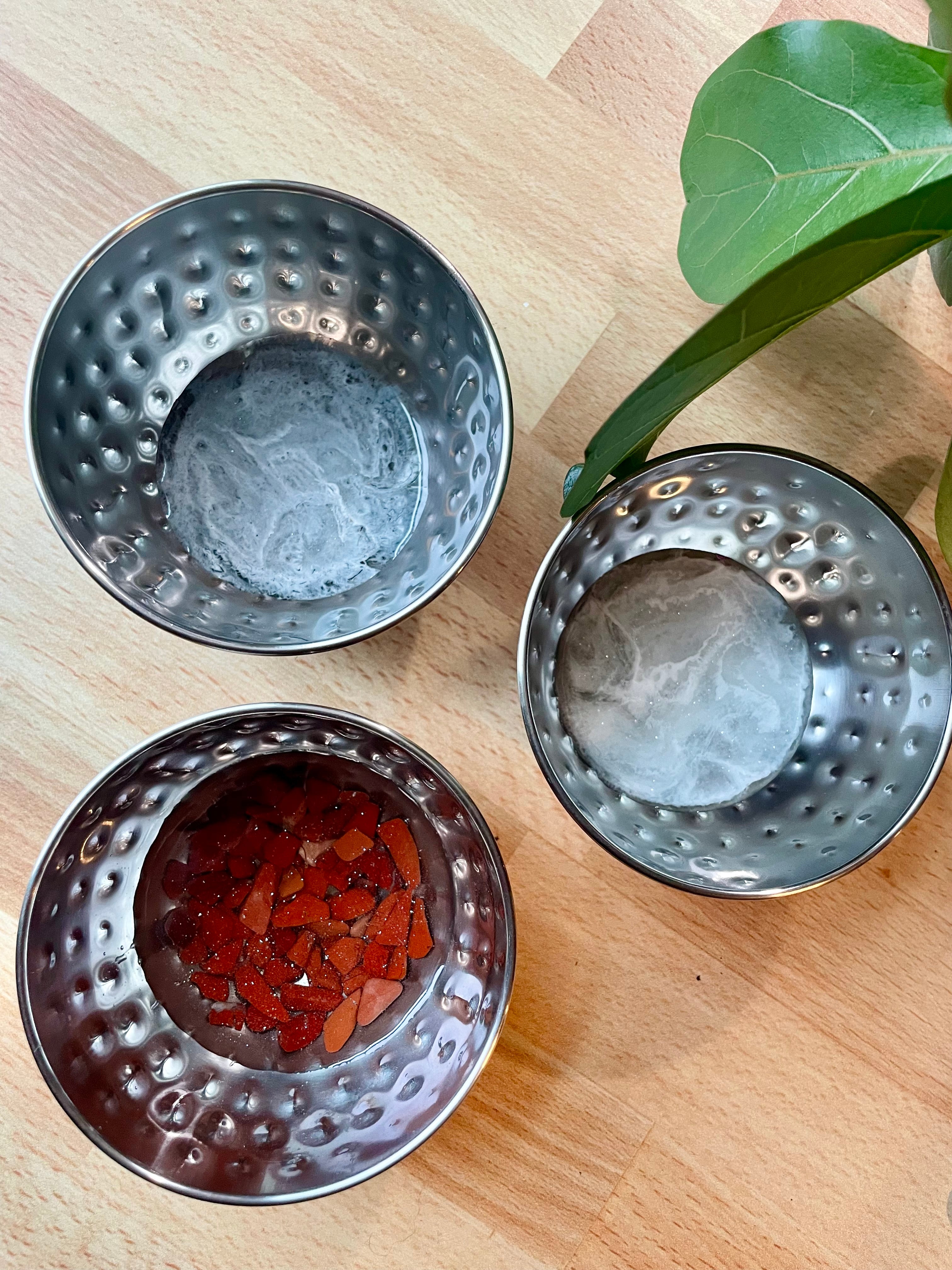 Red Jasper Metal Trinket-Ring Dish