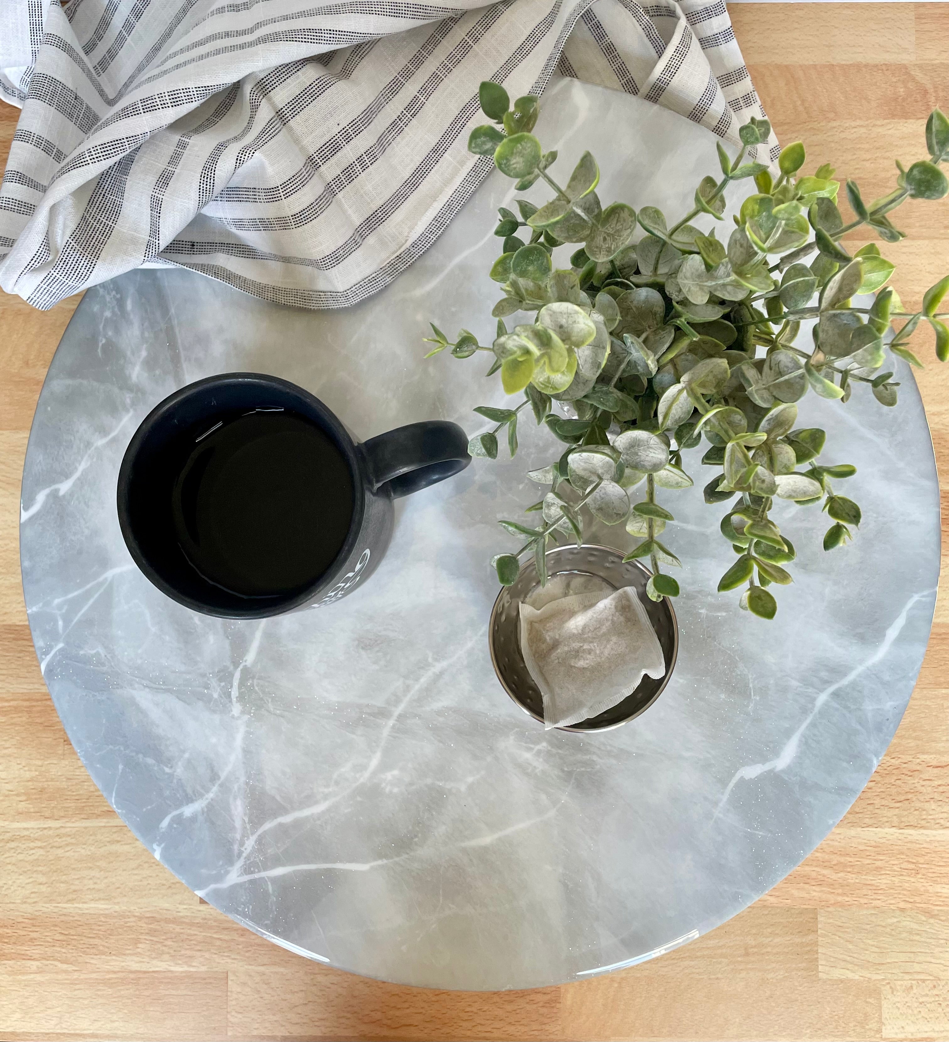Gray Marble Lazy Susan