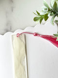 White Translucent Marble-Resin Bookmark Bundle – With Tassel- Set of 3