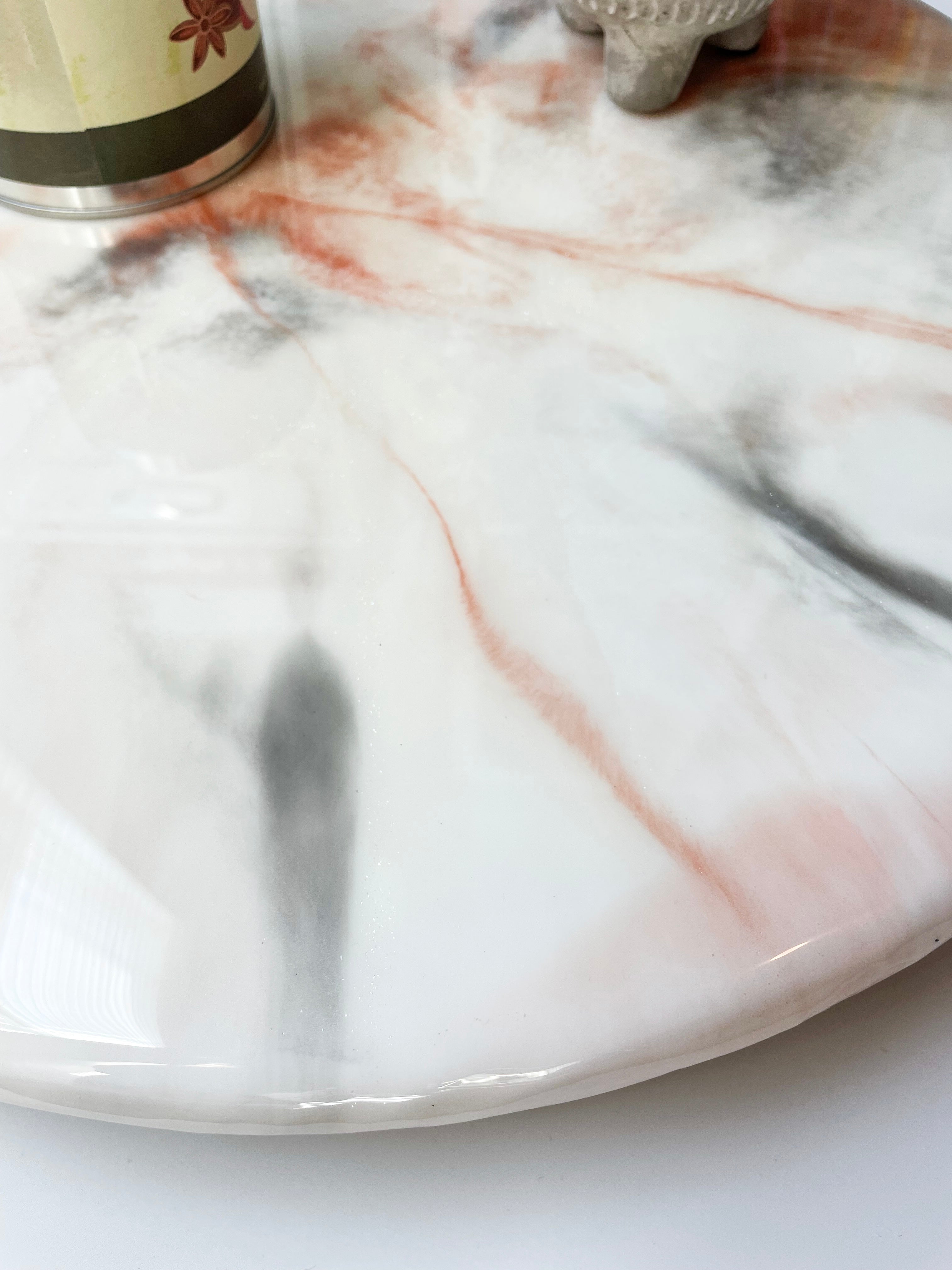 Fall-Inspired Marble Lazy Susan