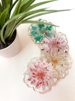 Fall Flower-Shaped Resin Coaster Set (Set of 4)