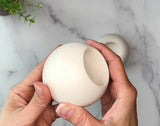 White Stone Tealight Holder