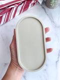 Gray Oval Trinket Tray – Catchall Dish