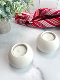 White Stone Tealight Holder