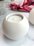 White Stone Tealight Holder