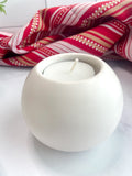White Stone Tealight Holder