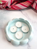 Light Blue Marble Ornate Ring Dish