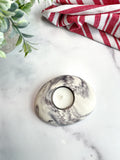 Gray Marbled Stone Tealight Holder