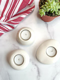 Natural White Stone Tealight Holder
